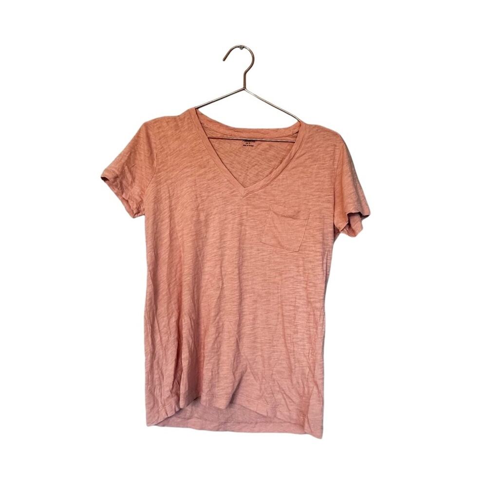 Madewell Women's V-Neck T-Shirt - Size Small - Dusty Pink
